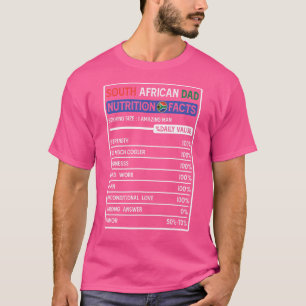 Zuid-Afrikaanse vader Hero Nutritional Facts Vader T-shirt