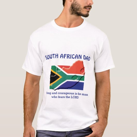 ZUID-AFRIKAANSE VADER Sterke dappere gepersonalise T-shirt (Voorkant)