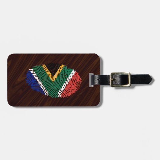 Zuid-Afrikaanse vingerafdrukvlag Bagagelabel (Voorkant horizontaal)