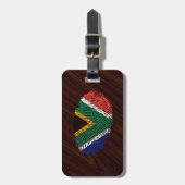 Zuid-Afrikaanse vingerafdrukvlag Bagagelabel (Voorkant verticaal)