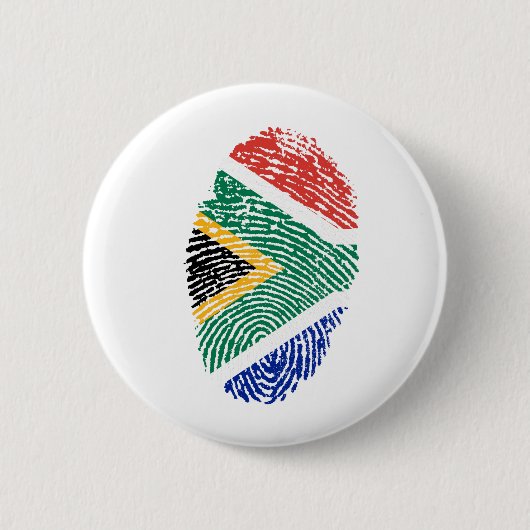 Zuid-Afrikaanse vingerafdrukvlag Ronde Button 5,7 Cm (Voorkant)