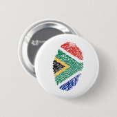 Zuid-Afrikaanse vingerafdrukvlag Ronde Button 5,7 Cm (Voorkant /achterkant)