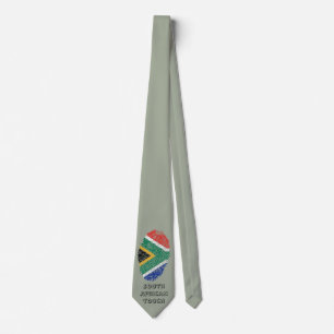 Zuid-afrikaanse vingerafdrukvlag stropdas