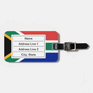 Zuid-Afrikaanse vlag Bagagelabel