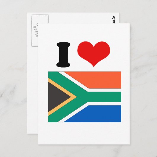 Zuid-Afrikaanse vlag Briefkaart (Voorkant / Achterkant)