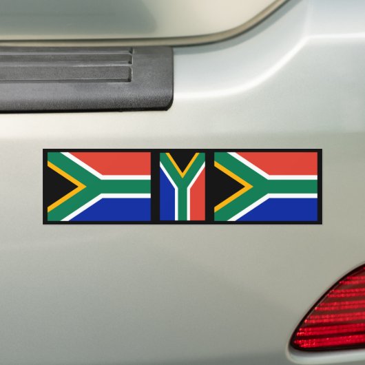 Zuid-Afrikaanse vlag Bumpersticker (Op auto)