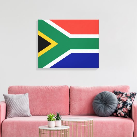 Zuid-Afrikaanse vlag Canvas Afdruk (Insitu (Woonkamer))