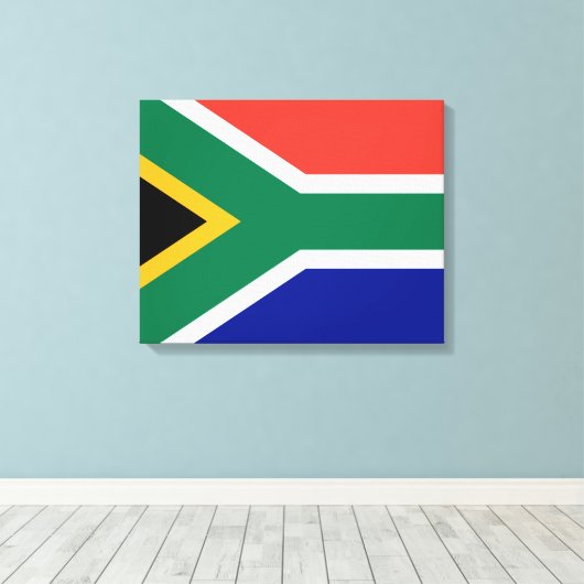 Zuid-Afrikaanse vlag Canvas Afdruk (Insitu (Houten vloer))
