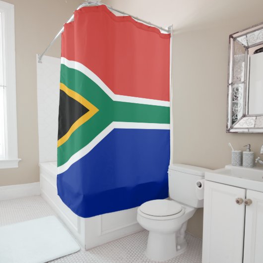 Zuid-Afrikaanse vlag Douchegordijn (In situ)