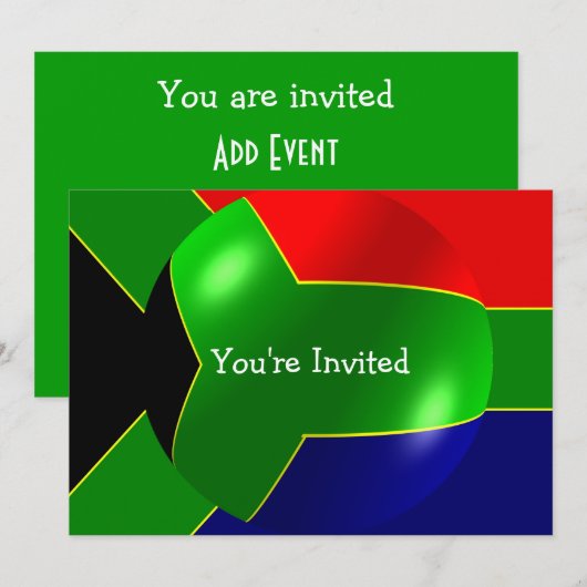 Zuid-Afrikaanse vlag Elke keer Kaart (Voorkant / Achterkant)