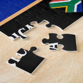Zuid-Afrikaanse vlag en afrikaans land /Zuid-Afrik Legpuzzel (Zijkant)