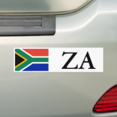 Zuid-Afrikaanse vlag en ZA-Bumpersticker Bumpersticker (Op auto)