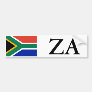Zuid-Afrikaanse vlag en ZA-Bumpersticker Bumpersticker