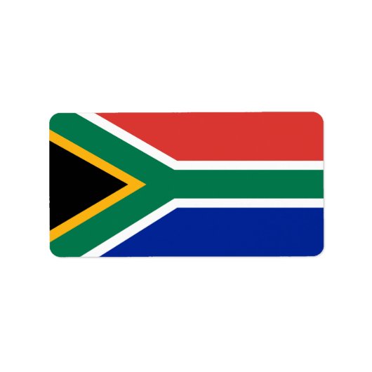 Zuid-Afrikaanse vlag Etiket (Voorkant)