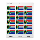 Zuid-Afrikaanse vlag Etiket (Full Sheet)