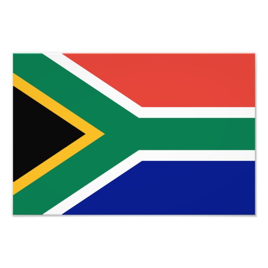 Zuid-Afrikaanse vlag Foto Afdruk (Voorkant)