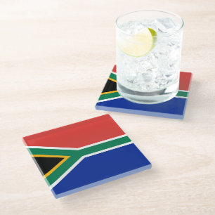 Zuid-Afrikaanse vlag Glazen Onderzetter