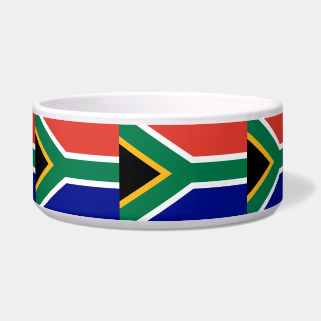 Zuid-Afrikaanse vlag Grote Pet Bowl Voerbakje (Rechts)