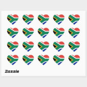 Zuid-Afrikaanse vlag Hart Sticker (Vel)