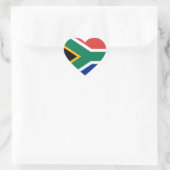 Zuid-Afrikaanse vlag Hart Sticker (Tas)