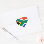 Zuid-Afrikaanse vlag Hart Sticker (Envelop)