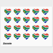 zuid - afrikaanse vlag hart sticker (Vel)