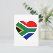 Zuid-Afrikaanse vlag Heart Briefkaart (Staand voorkant)