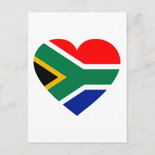 Zuid-Afrikaanse vlag Heart Briefkaart