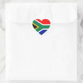 Zuid-Afrikaanse vlag Heart Ronde Sticker (Tas)