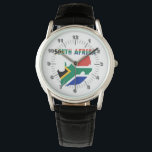 Zuid-Afrikaanse vlag Horloge<br><div class="desc">Landenvlag van Zuid-Afrika</div>
