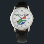 Zuid-Afrikaanse vlag Horloge<br><div class="desc">Landenvlag van Zuid-Afrika</div>
