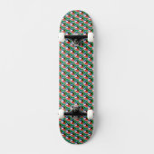 Zuid-Afrikaanse vlag kleuren harten patroon patrio Persoonlijk Skateboard (Voorkant)