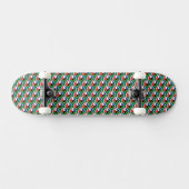 Zuid-Afrikaanse vlag kleuren harten patroon patrio Persoonlijk Skateboard (Horizontaal)