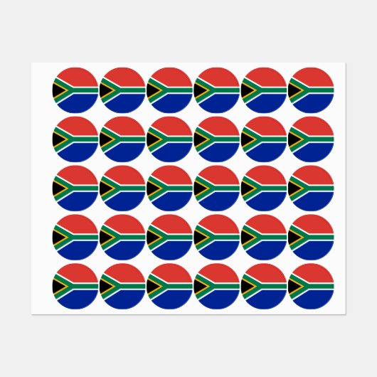 Zuid-Afrikaanse vlag Labels (Vel)
