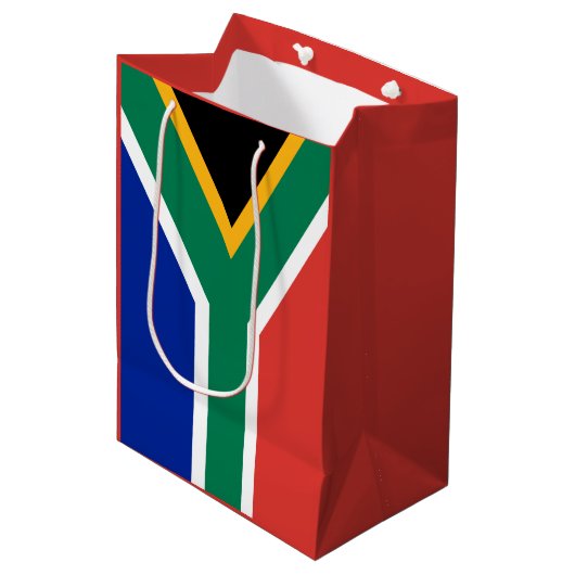 Zuid-Afrikaanse vlag Medium Cadeauzakje (Voorkant Gekanteld)