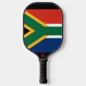 Zuid-Afrikaanse vlag met Initiaal Pickleball Paddle (Voorkant)