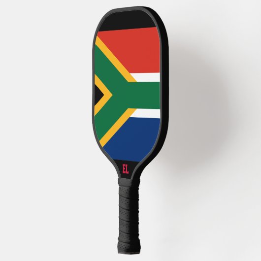 Zuid-Afrikaanse vlag met Initiaal Pickleball Paddle (Links)