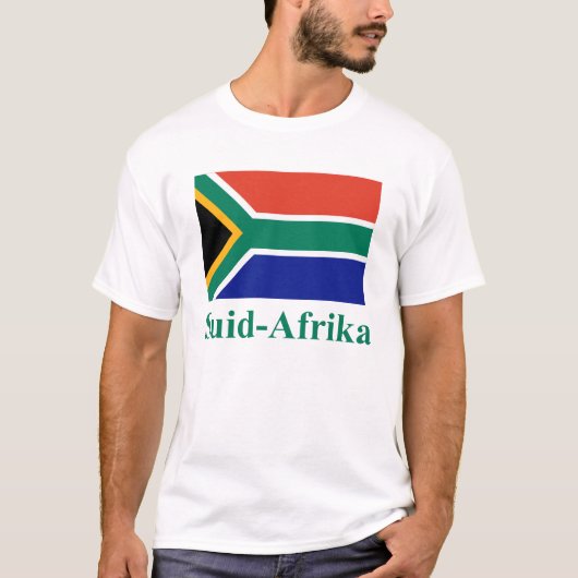 Zuid-Afrikaanse vlag met naam in het Afrikaans T-shirt (Voorkant)