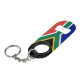 Zuid-Afrikaanse vlag Mini Flessenopener (Voorkant Gekanteld)