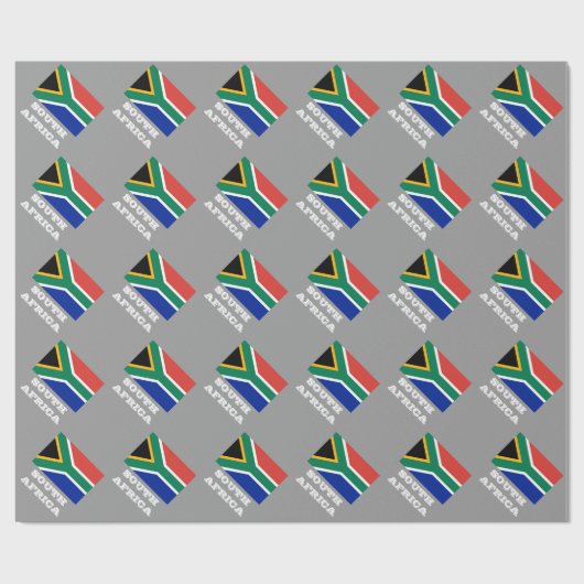 Zuid-Afrikaanse vlag — ontwerp van verpakkingspapi Cadeaupapier (Vlak)