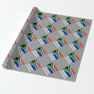 Zuid-Afrikaanse vlag — ontwerp van verpakkingspapi Cadeaupapier