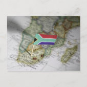 Zuid-Afrikaanse vlag op kaart (Voorkant)