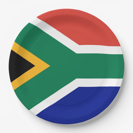 Zuid-Afrikaanse vlag Papieren Bordje (Voorkant)
