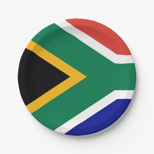 Zuid-Afrikaanse vlag Papieren Bordje (Voorkant)
