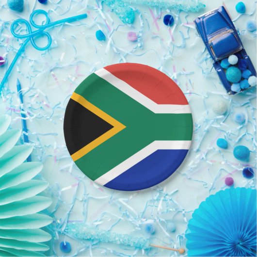Zuid-Afrikaanse vlag Papieren Bordje (Feest)