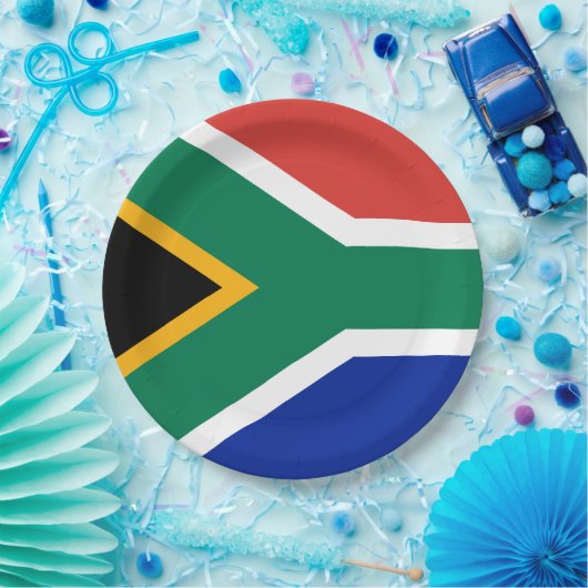 Zuid-Afrikaanse vlag Papieren Bordje (Feest)