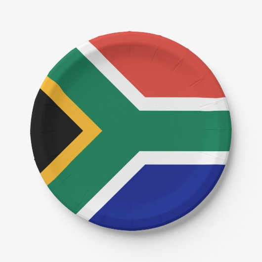 Zuid-Afrikaanse vlag Papieren Bordje (Voorkant)