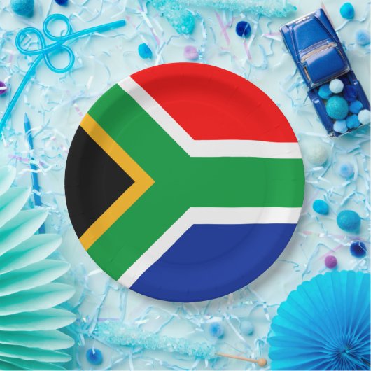 Zuid-Afrikaanse vlag Papieren Bordje (Feest)
