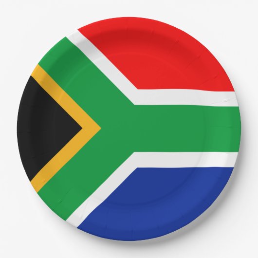 Zuid-Afrikaanse vlag Papieren Bordje (Voorkant)
