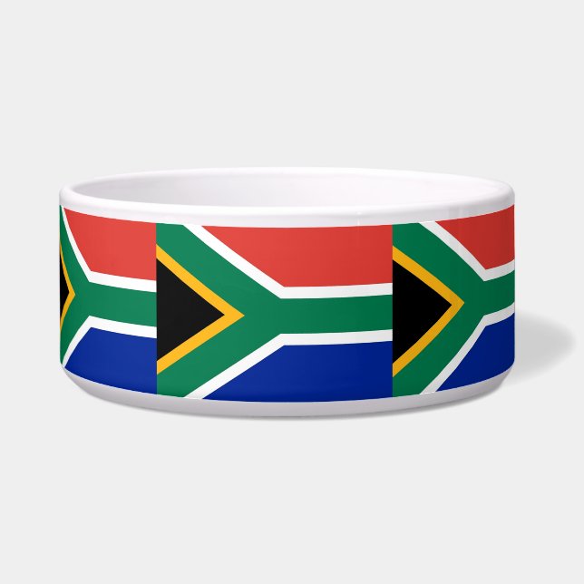 Zuid-Afrikaanse vlag Pet Bowl Voerbakje (Links)